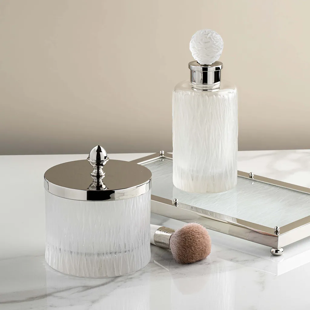 Bambou Cristal et Bronze аксессуары для ванной и дома из матового хрусталя с фактурой бамбук