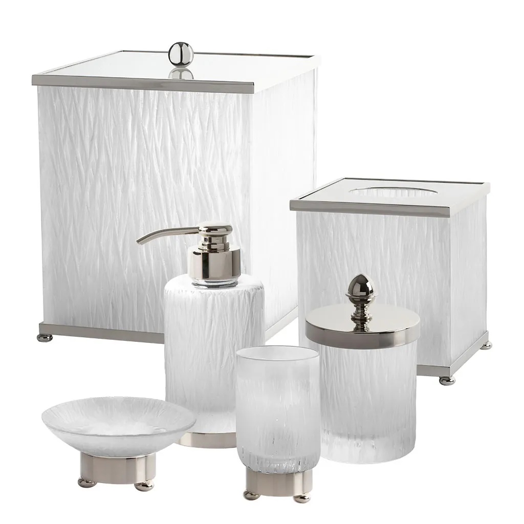 Bambou Cristal et Bronze аксессуары для ванной и дома из матового хрусталя с фактурой бамбук