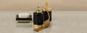 Obsidienne CISELE Cristal et Bronze элитные аксессуары для ванной
